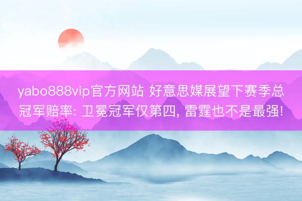 yabo888vip官方网站 好意思媒展望下赛季总冠军赔率: 卫冕冠军仅第四， 雷霆也不是最强!